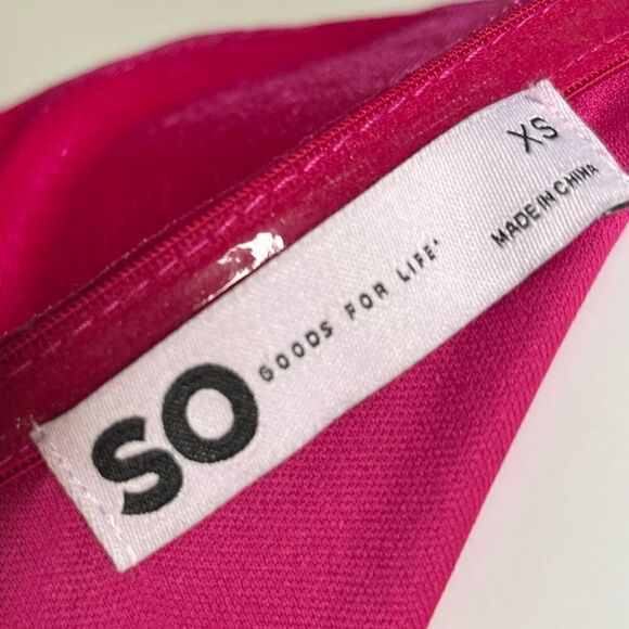 SO Alter Ego Strapless Velet Mini Dress Hot Pink Size XS - Picture 4 of 4